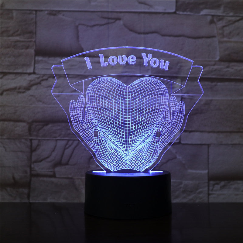 Herz-Hände 3D LED Nachtlicht