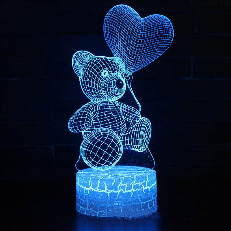 3D Liebe Teddy Lampe