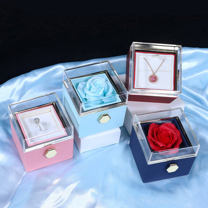 Drehbare Seifen Rose mit Schmuck-Box