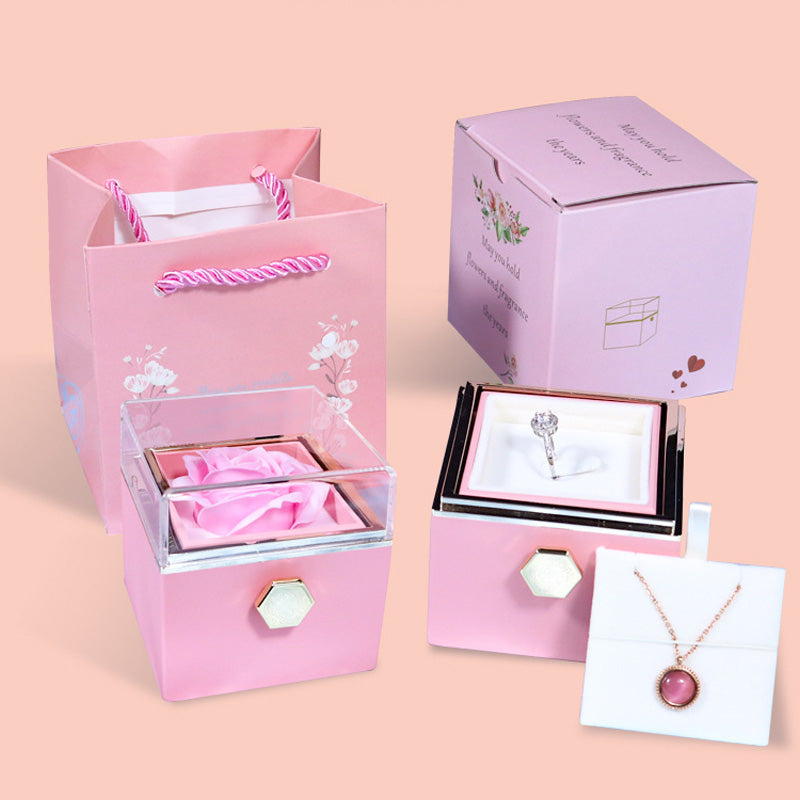 Drehbare Seifen Rose mit Schmuck-Box