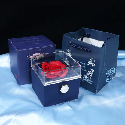 Drehbare Seifen Rose mit Schmuck-Box