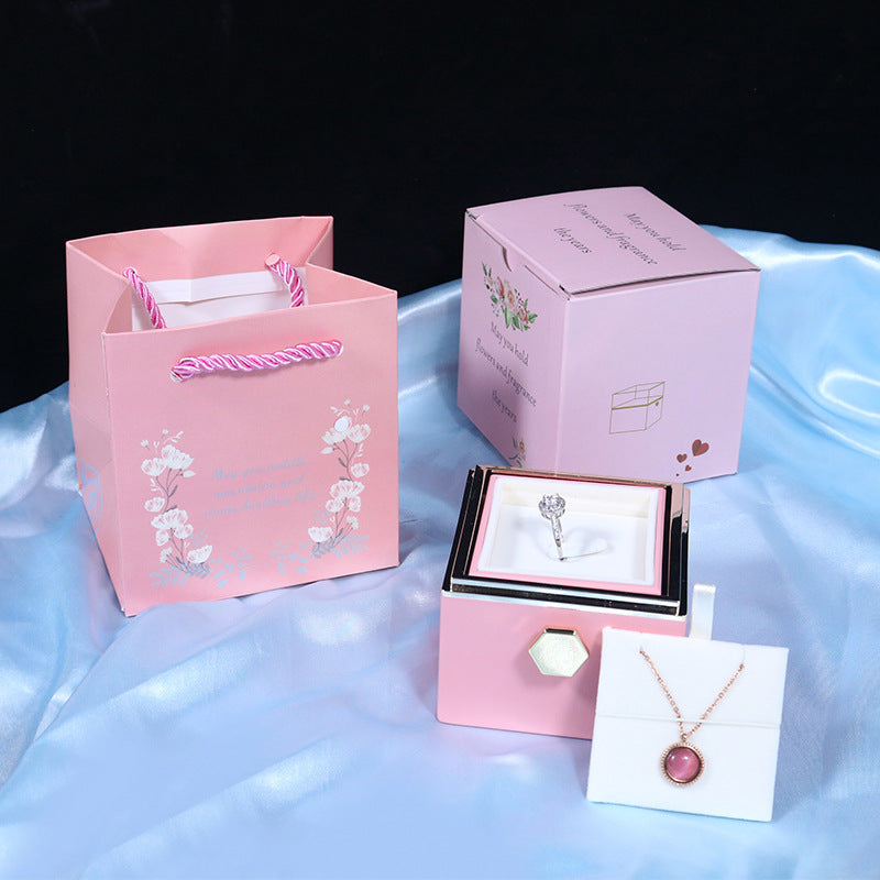 Drehbare Seifen Rose mit Schmuck-Box