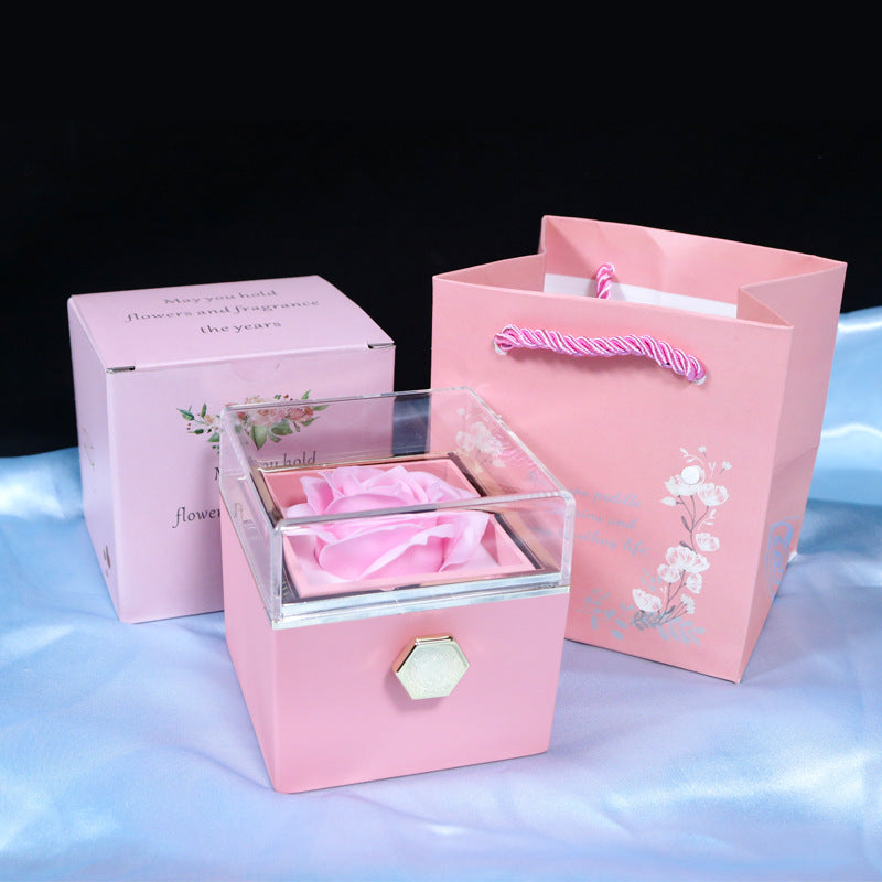 Drehbare Seifen Rose mit Schmuck-Box